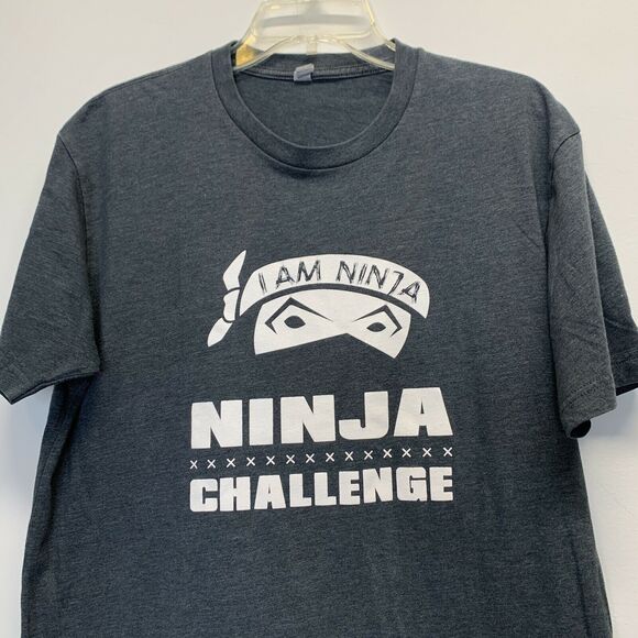 Next Level Apparel gray sz l graphic t shirt Short Sleeve I’m Ninja Challenge - Picture 7 of 8